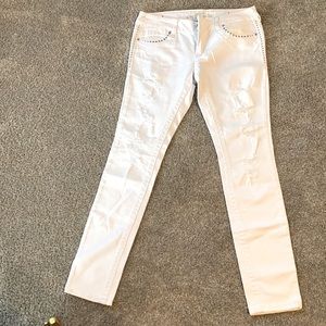 Almost Famous White bedazzled Jeans